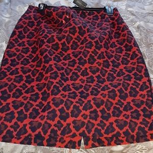 The Limited skirt orange black 10 new